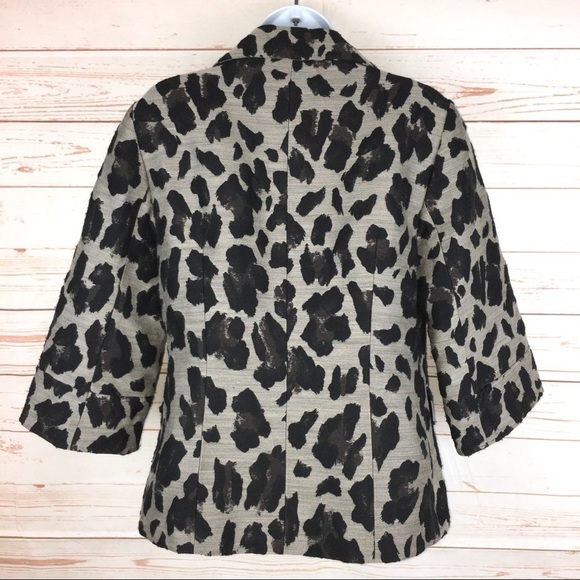 Lafayette 148 New York Animal Print Blazer Jacket - Picture 2 of 8